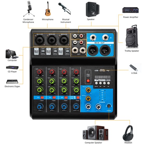 Bluetooth mixer usb live - mixer,